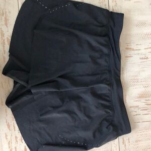 Lululemon black split side shorts, black, size 12